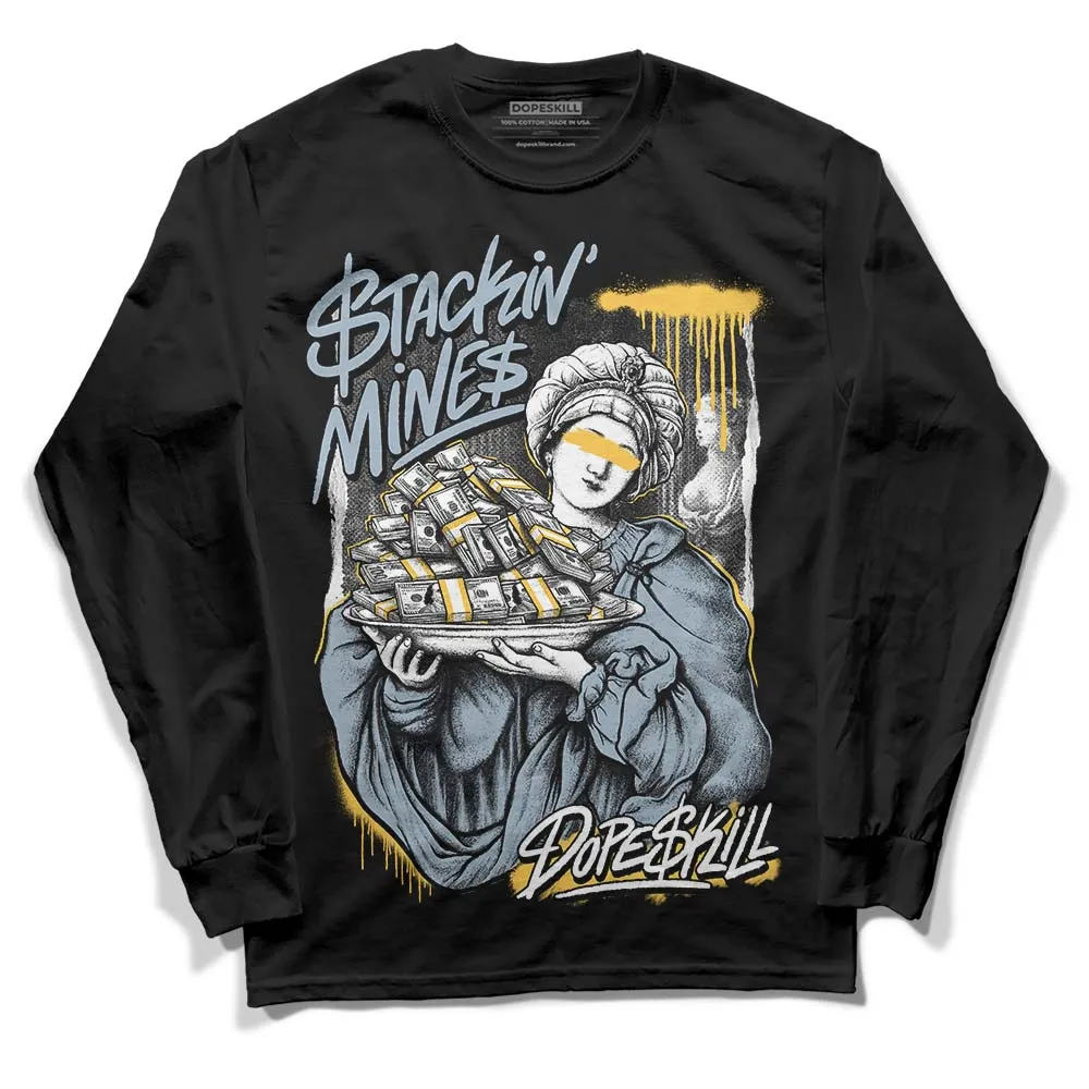 Blue Grey 13s DopeSkill Long Sleeve T-Shirt Stackin Mines Graphic sold by DopeSkill product image thumbnail 2