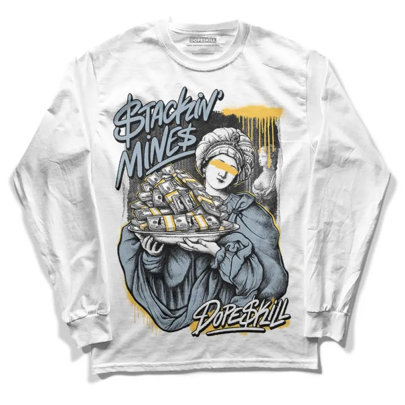 Blue Grey 13s DopeSkill Long Sleeve T-Shirt Stackin Mines Graphic sold by DopeSkill