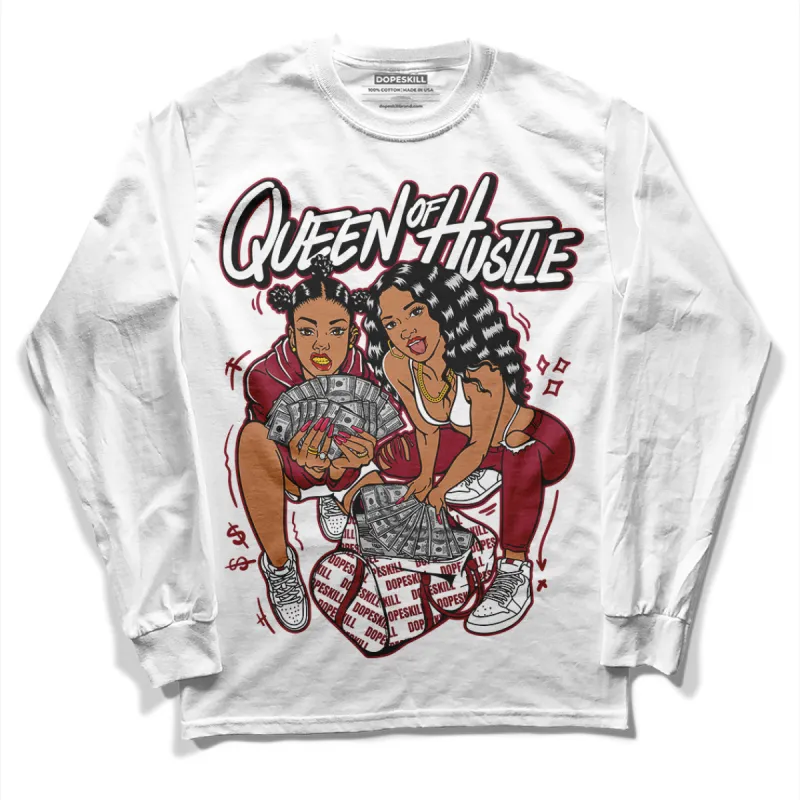 85 Metallic Burgundy 1s DopeSkill Long Sleeve T-Shirt Queen Of Hustle Graphic sold by DopeSkill
