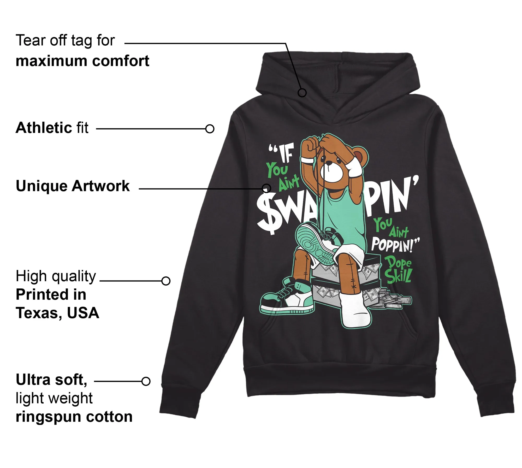 Green Glow 1s DopeSkill Hoodie Sweatshirt If You Aint Graphic sold by DopeSkill product image thumbnail 3