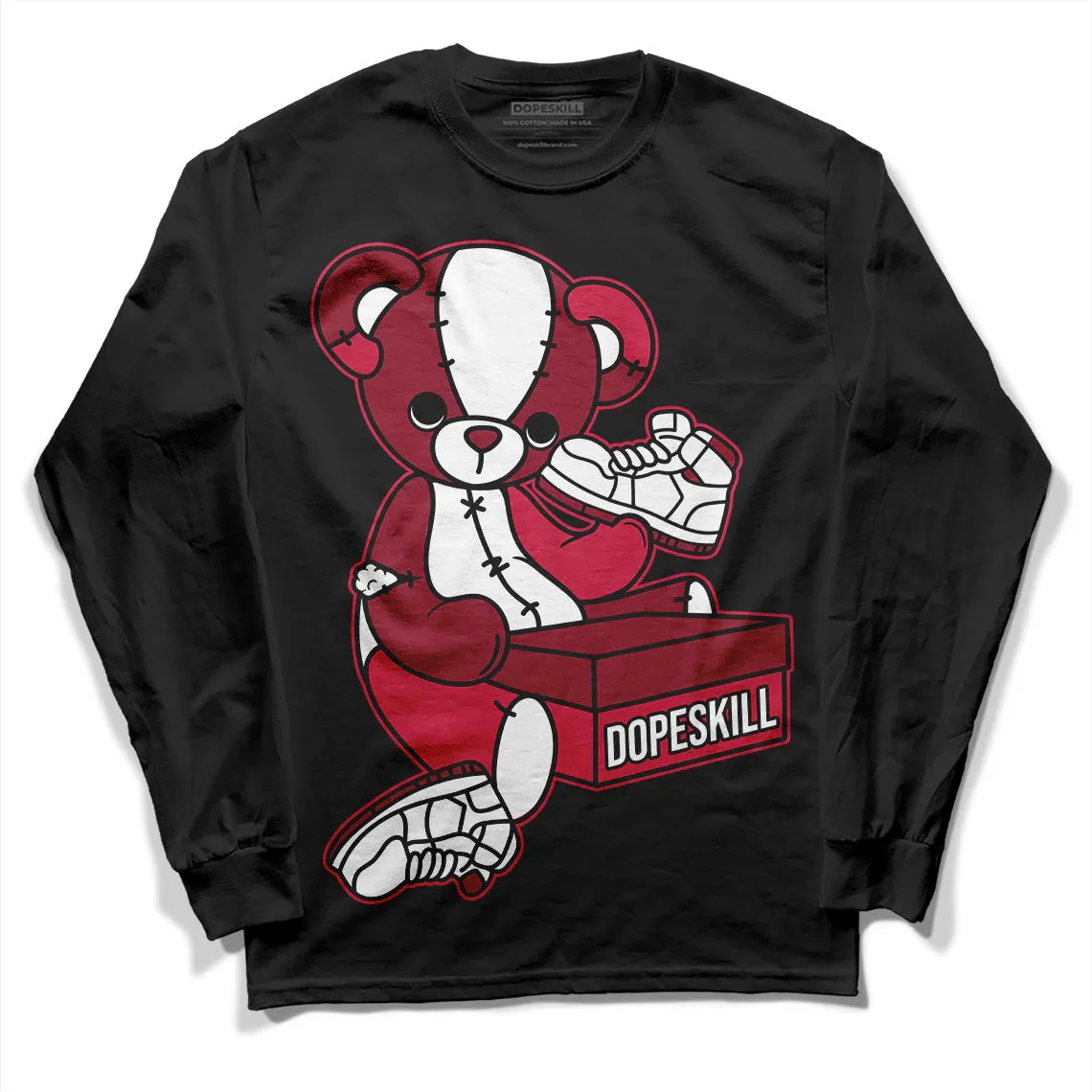 85 Metallic Burgundy 1s DopeSkill Long Sleeve T-Shirt Sneakerhead BEAR Graphic sold by DopeSkill product image thumbnail 2