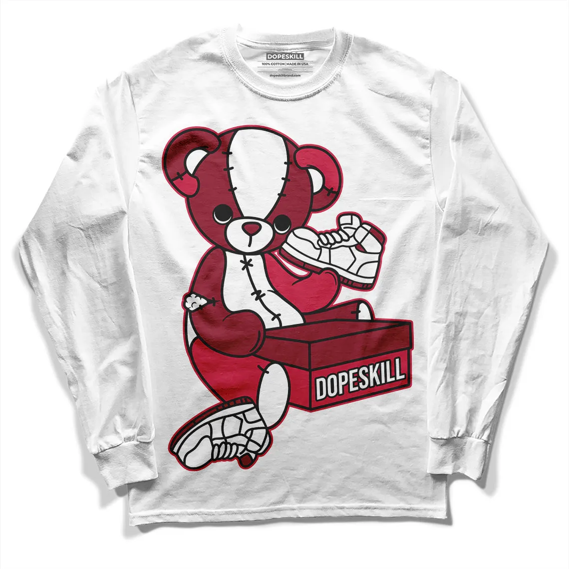 85 Metallic Burgundy 1s DopeSkill Long Sleeve T-Shirt Sneakerhead BEAR Graphic sold by DopeSkill