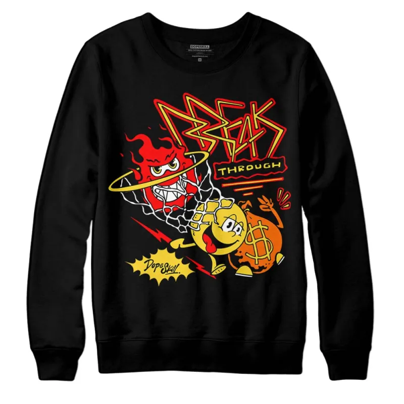Black Tour Yellow AJ 4 Thunder DopeSkill Sweatshirt Break Through Graphic sold by DopeSkill