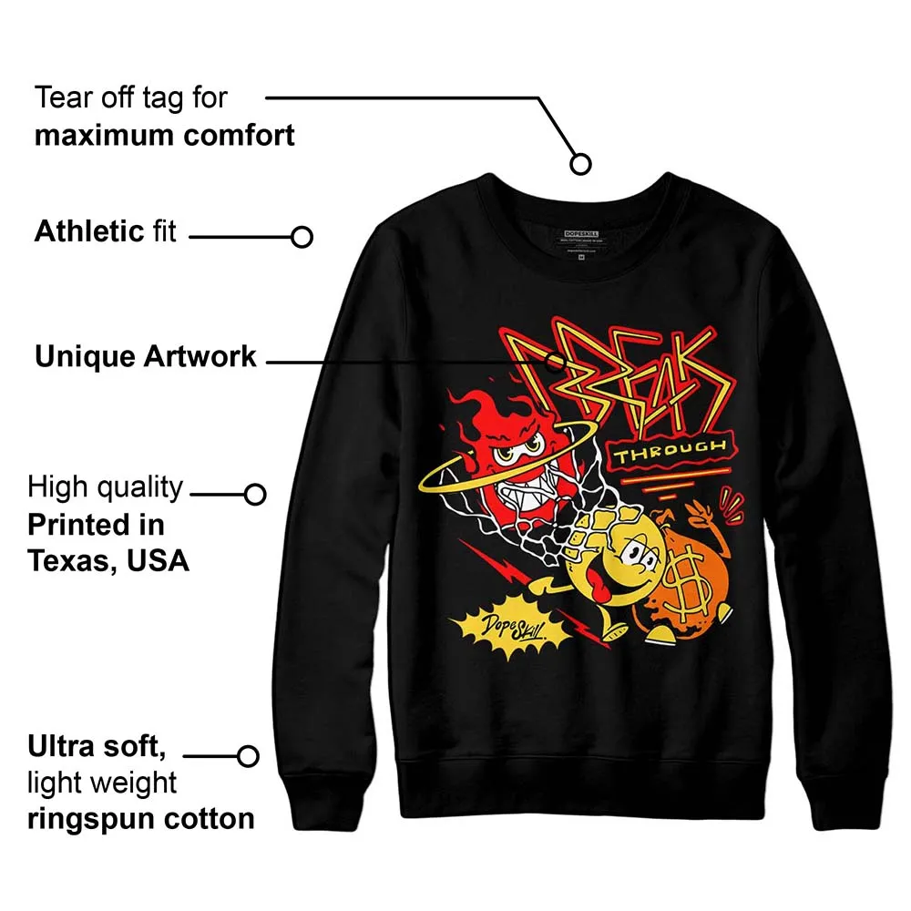 Black Tour Yellow AJ 4 Thunder DopeSkill Sweatshirt Break Through Graphic sold by DopeSkill product image thumbnail 3