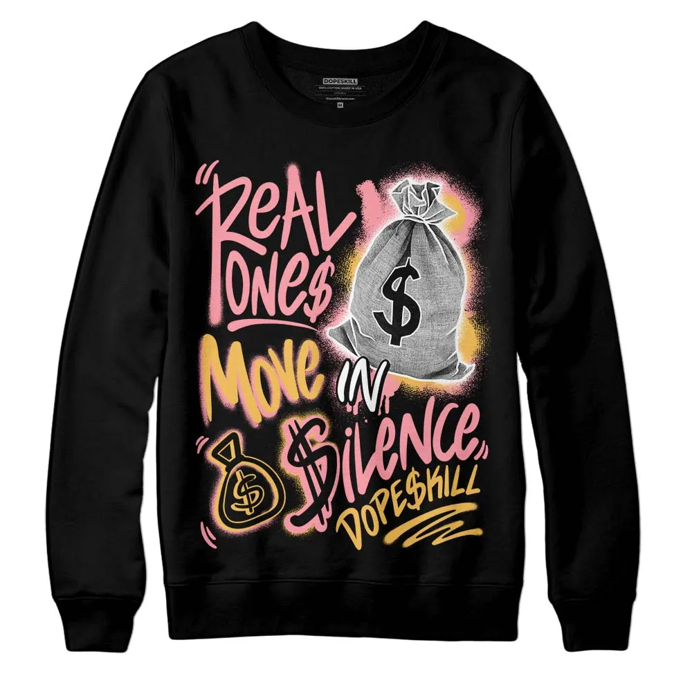 Red Stardust 3s DopeSkill Sweatshirt Real Ones Move In Silence Graphic sold by DopeSkill product image thumbnail 2