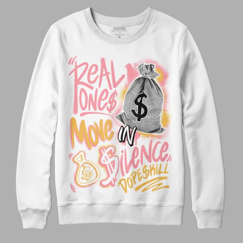 Red Stardust 3s DopeSkill Sweatshirt Real Ones Move In Silence Graphic sold by DopeSkill