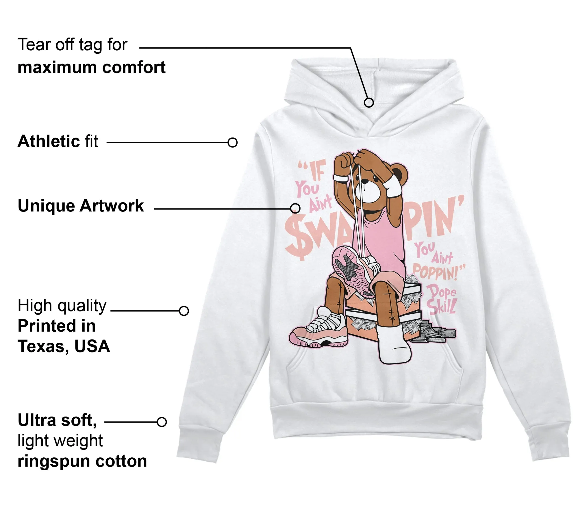 Legend Pink 11s DopeSkill Hoodie Sweatshirt If You Aint Graphic sold by DopeSkill product image thumbnail 3