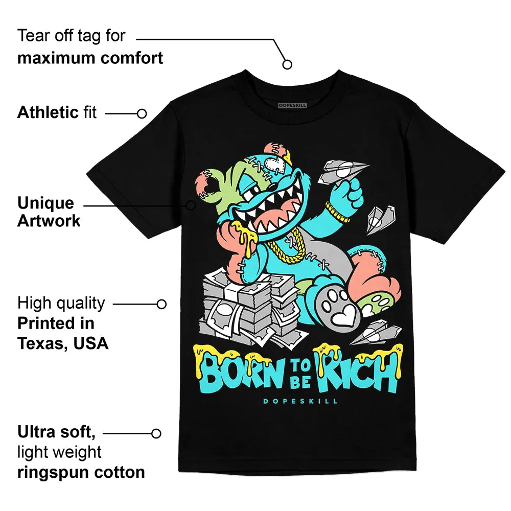 Cyan Burst 9060 DopeSkill T-Shirt Born To Be Rich Graphic sold by DopeSkill product image thumbnail 3