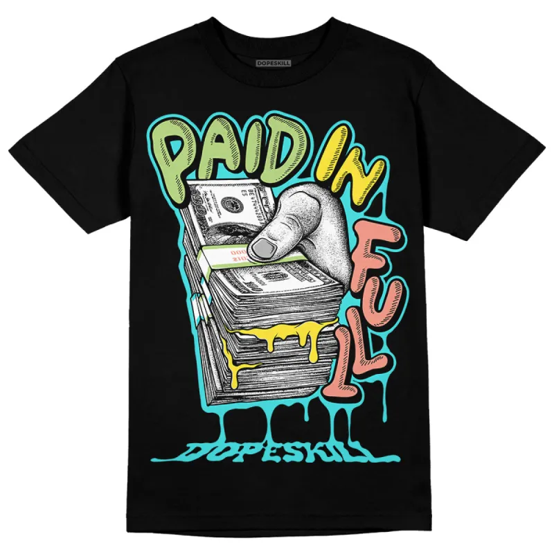 Cyan Burst 9060 DopeSkill T-Shirt Paid In Full Graphic sold by DopeSkill