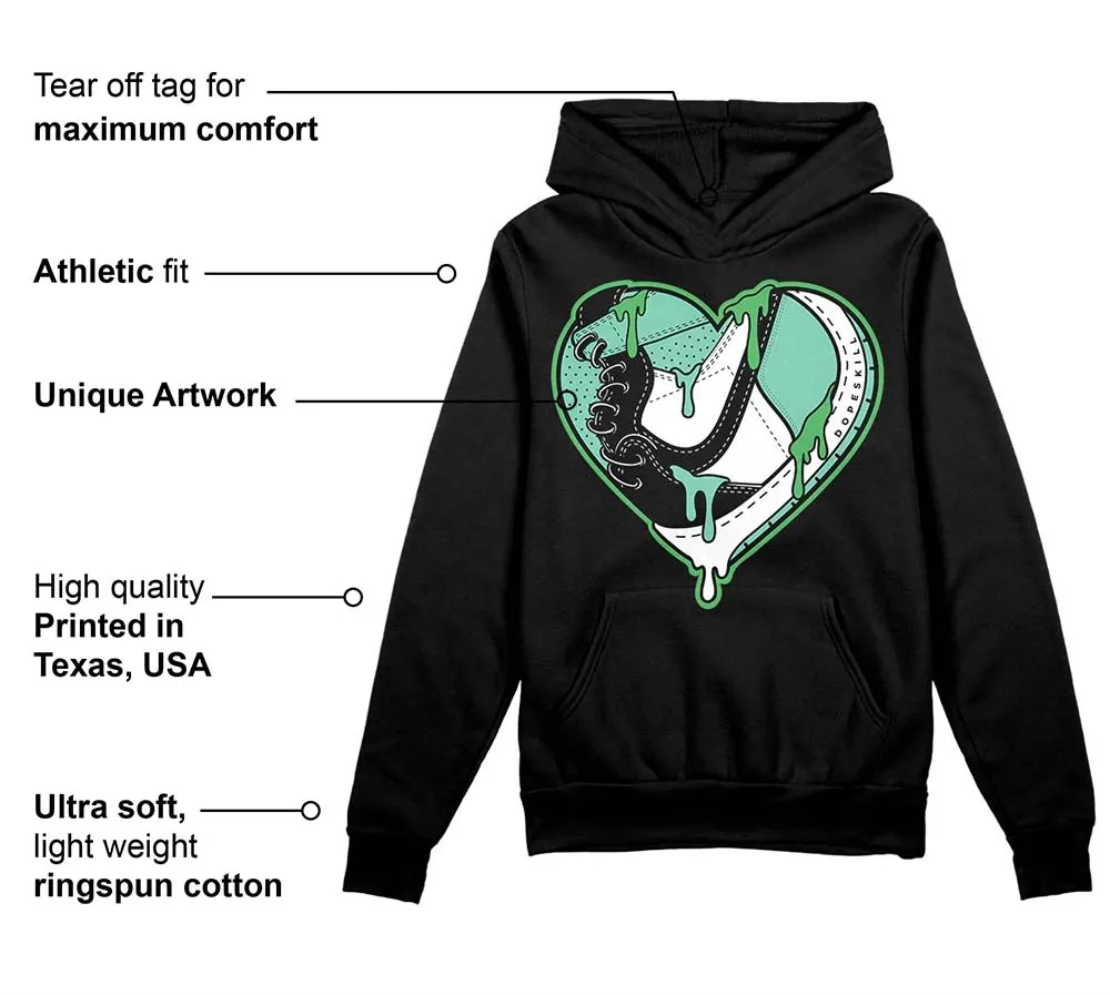 Green Glow 1s DopeSkill Hoodie Sweatshirt Heart Jordan 1 Graphic sold by DopeSkill product image thumbnail 3