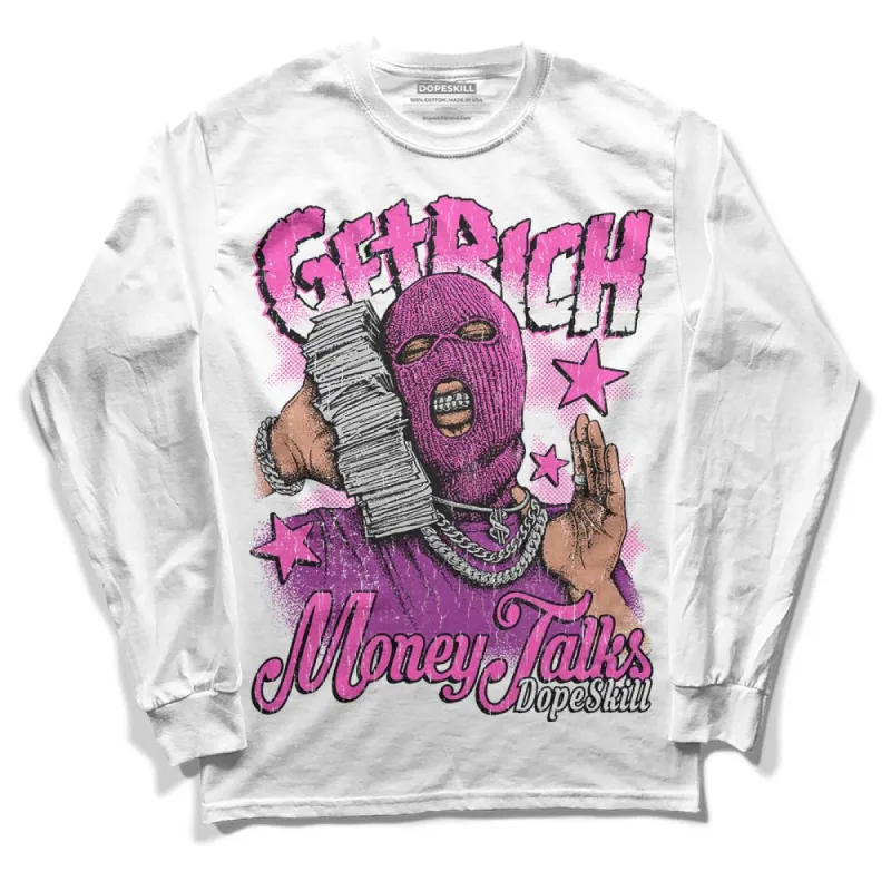 Hyper Violet 4s DopeSkill Long Sleeve T-Shirt Get Rich Graphic sold by DopeSkill