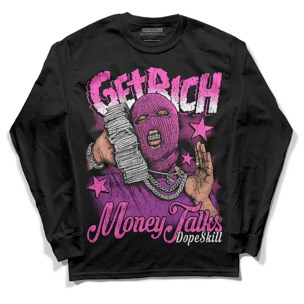 Hyper Violet 4s DopeSkill Long Sleeve T-Shirt Get Rich Graphic sold by DopeSkill product image thumbnail 2