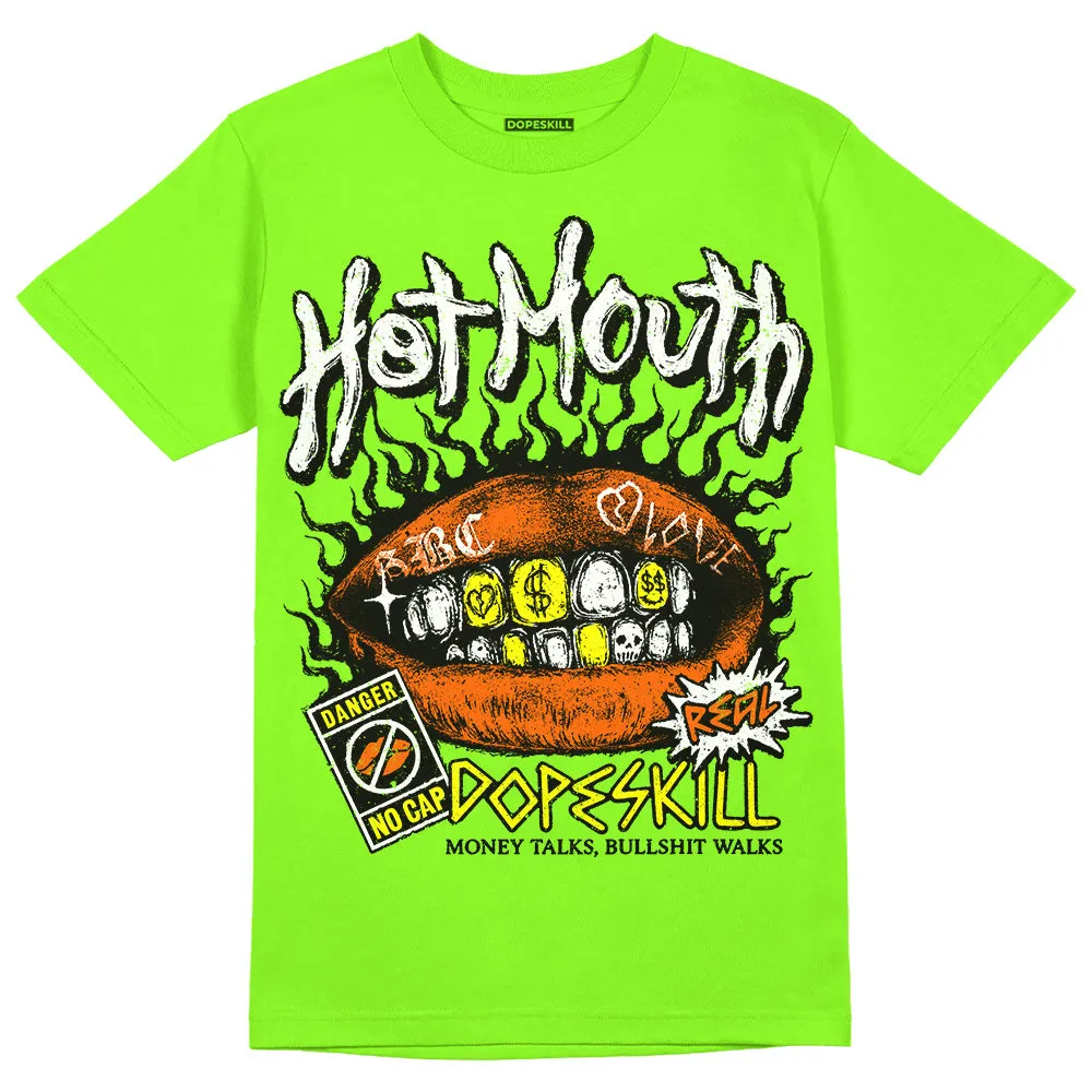 Neon Green Collection DopeSkill Neon Green T-shirt Hot Mouth Graphic sold by DopeSkill