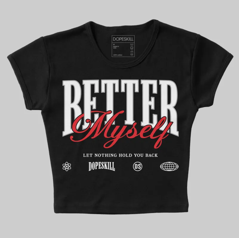 White Thunder 4s DopeSkill Women's Crop Top Better Myself Graphic sold by DopeSkill