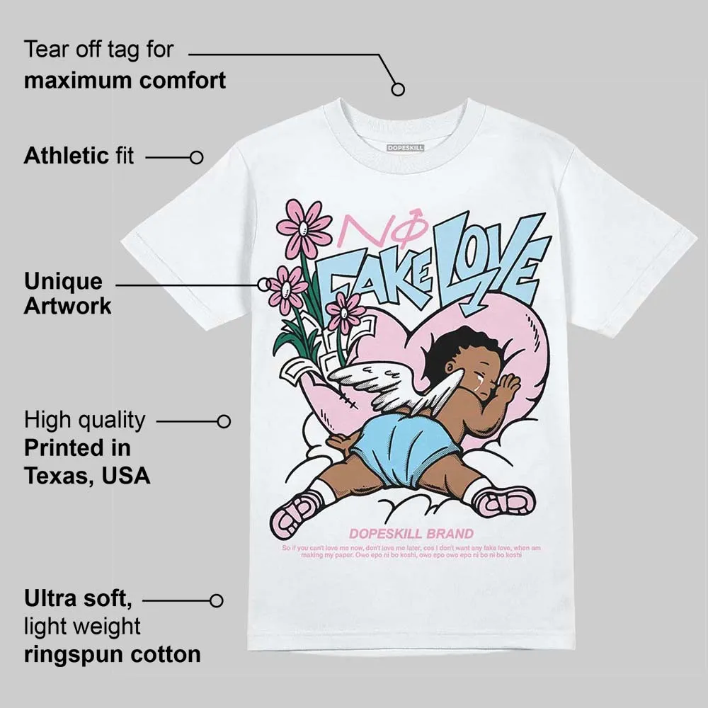 Paw Print Pink Foam 1s DopeSkill T-Shirt No Fake Love Graphic sold by DopeSkill product image thumbnail 3