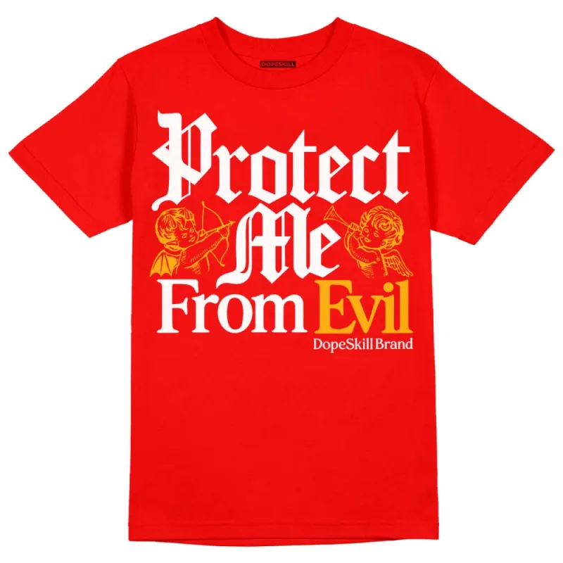 Red Collection DopeSkill Red T-shirt Protect Me From Evil Graphic sold by DopeSkill