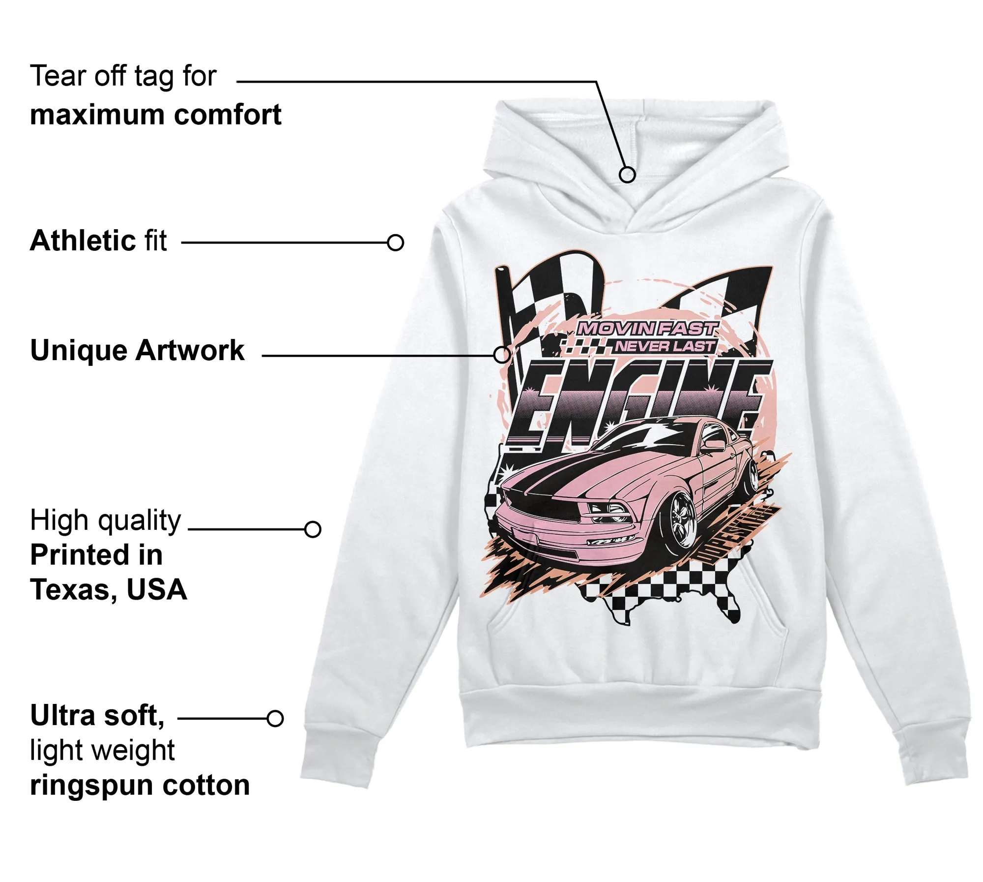 Legend Pink 11s DopeSkill Hoodie Sweatshirt ENGINE Tshirt Graphic sold by DopeSkill product image thumbnail 3