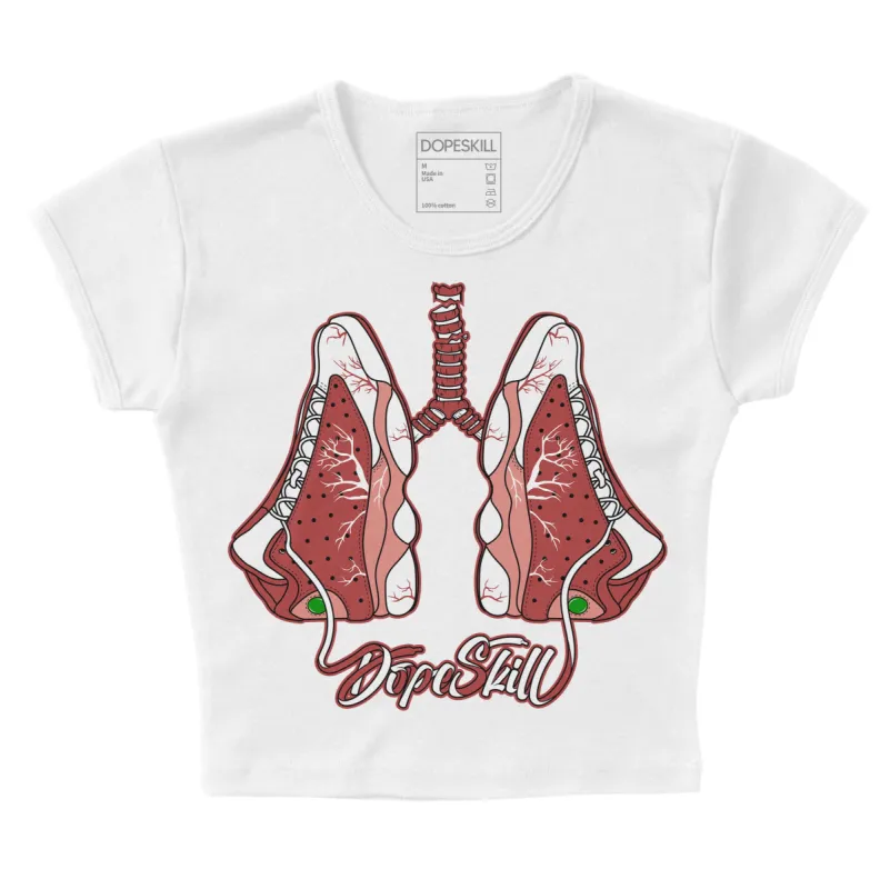 Dune Red 13s DopeSkill Women's Crop Top Breathe Graphic sold by DopeSkill