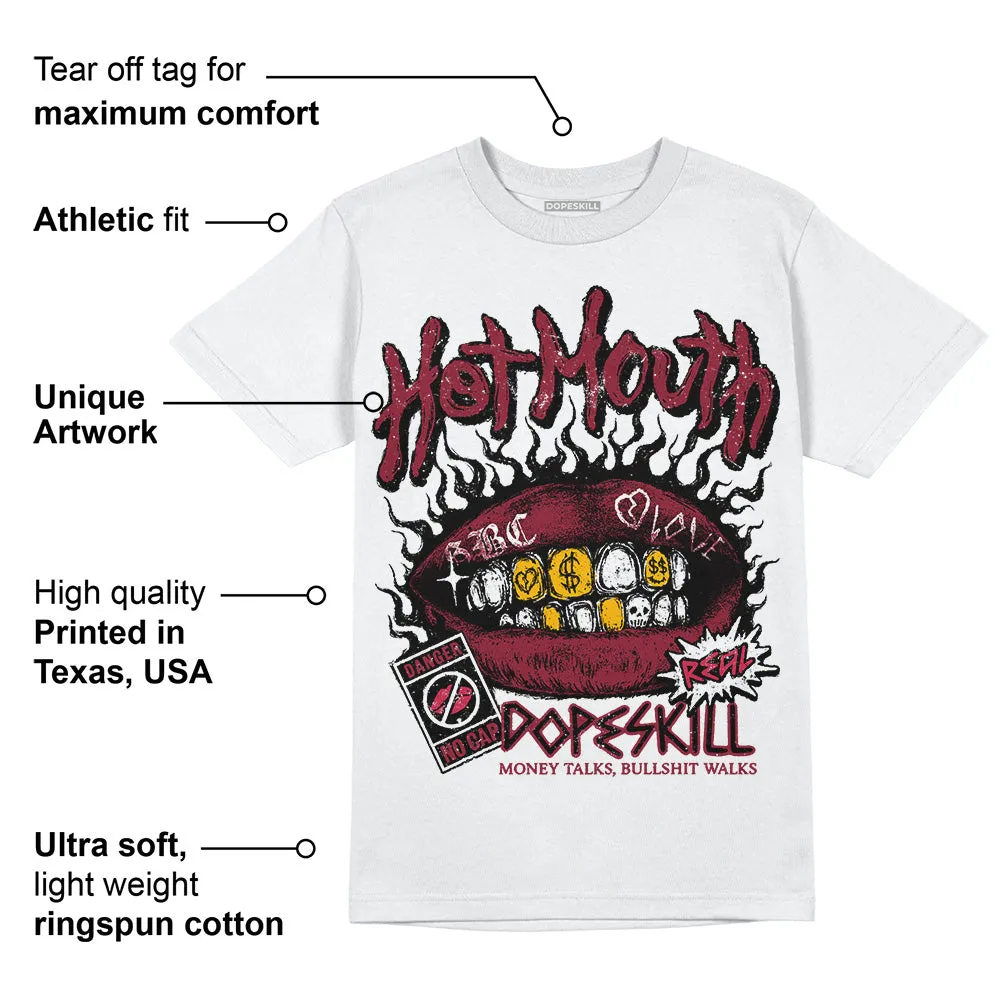 85 Metallic Burgundy 1s DopeSkill T-Shirt Hot Mouth Graphic sold by DopeSkill product image thumbnail 3