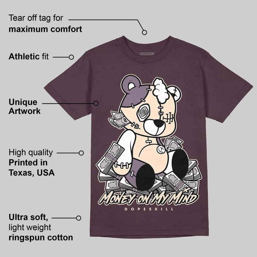 Violet Ore 3s DopeSkill Maroon T-shirt MOMM Bear Graphic sold by DopeSkill product image thumbnail 2
