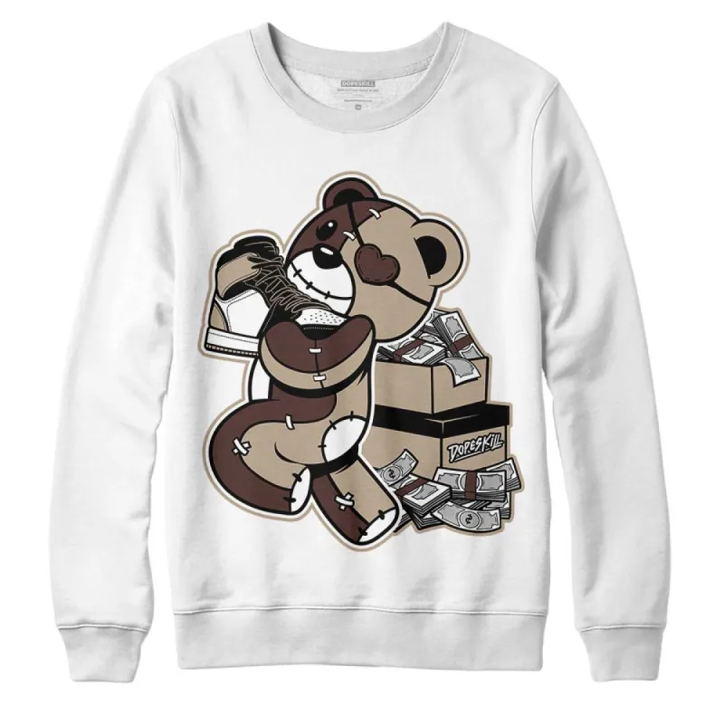 Latte 1s DopeSkill Sweatshirt Bear Steals Sneaker Graphic sold by DopeSkill