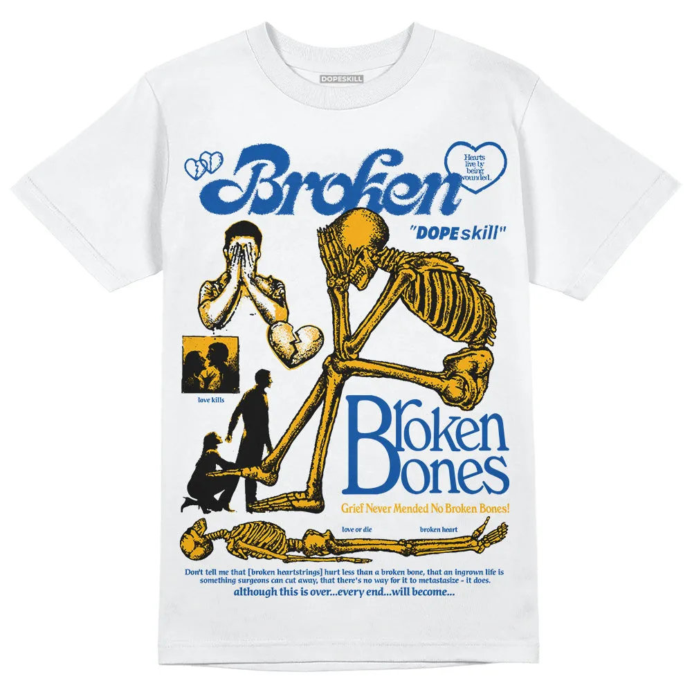 Dunk Blue Jay and University Gold DopeSkill T-Shirt Broken Bones Graphic sold by DopeSkill
