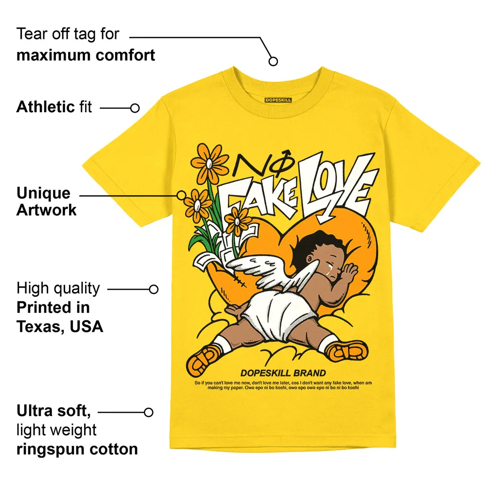 Yellow Ochre 6s DopeSkill Yellow T-shirt No Fake Love Graphic sold by DopeSkill product image thumbnail 2