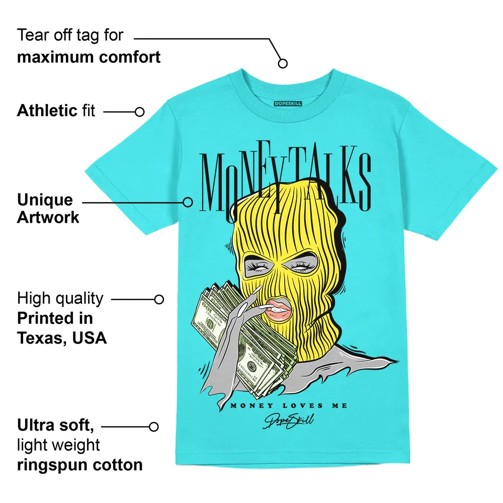 Cyan Burst 9060 DopeSkill Virtual Blue T-Shirt Money Talks Graphic sold by DopeSkill product image thumbnail 2
