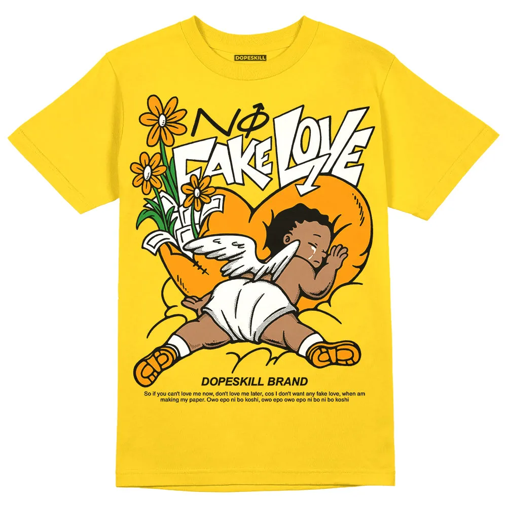 Yellow Ochre 6s DopeSkill Yellow T-shirt No Fake Love Graphic sold by DopeSkill
