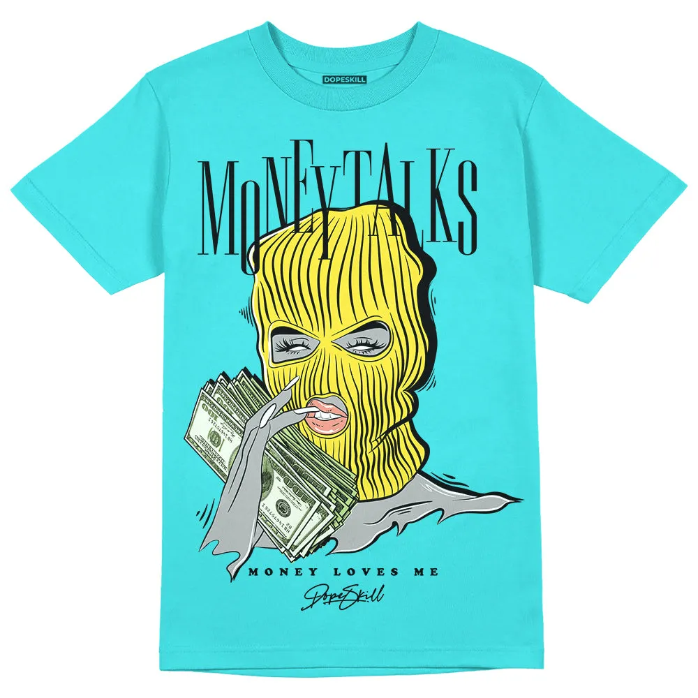 Cyan Burst 9060 DopeSkill Virtual Blue T-Shirt Money Talks Graphic sold by DopeSkill