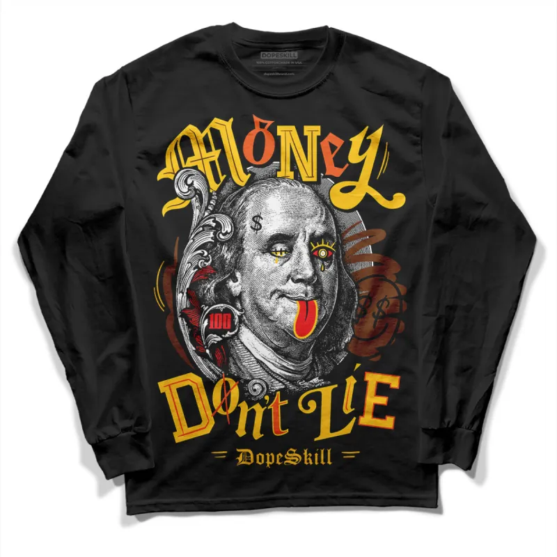 Yellow Collection DopeSkill Long Sleeve T-Shirt Money Don't Lie Graphic sold by DopeSkill