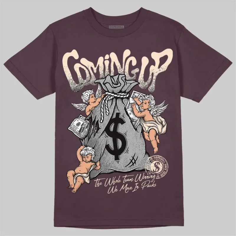 Violet Ore 3s DopeSkill Maroon T-shirt Money Bag Coming Up Graphic sold by DopeSkill