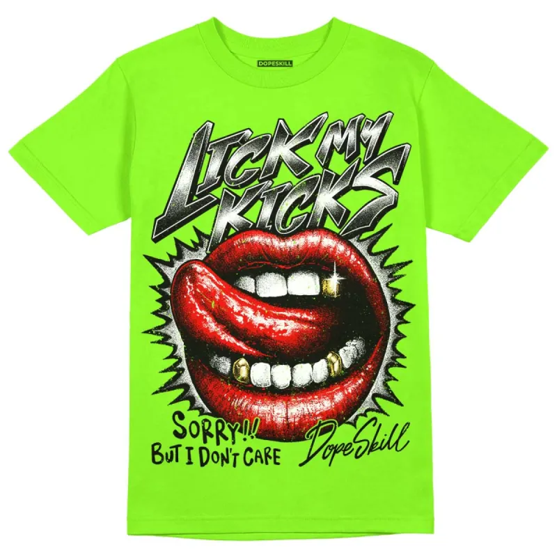 Neon Green Collection DopeSkill Neon Green T-shirt Lick My Kicks Graphic sold by DopeSkill