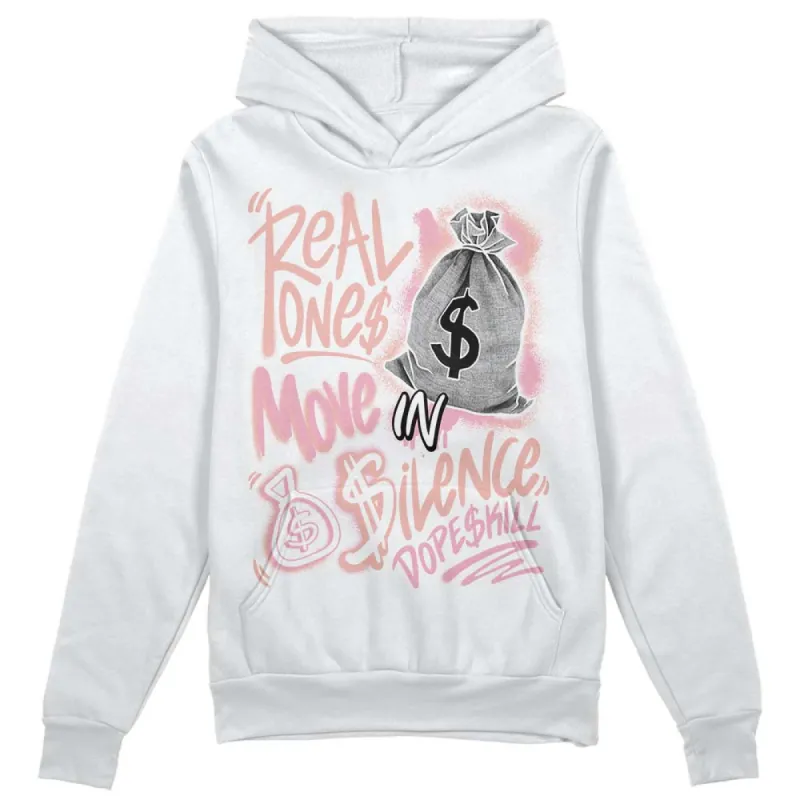 Legend Pink 11s DopeSkill Hoodie Sweatshirt Real Ones Move In Silence Graphic sold by DopeSkill