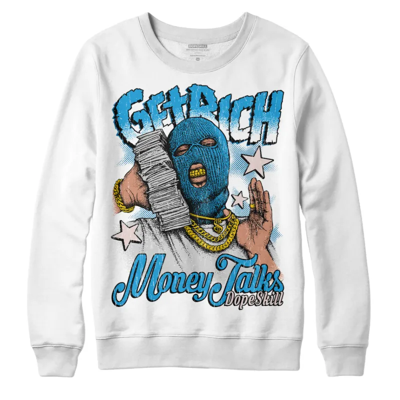 Military Blue 4s DopeSkill Sweatshirt Get Rich Graphic sold by DopeSkill
