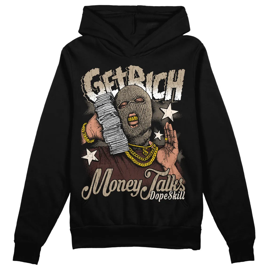Latte 1s DopeSkill Hoodie Sweatshirt Get Rich Graphic sold by DopeSkill product image thumbnail 2