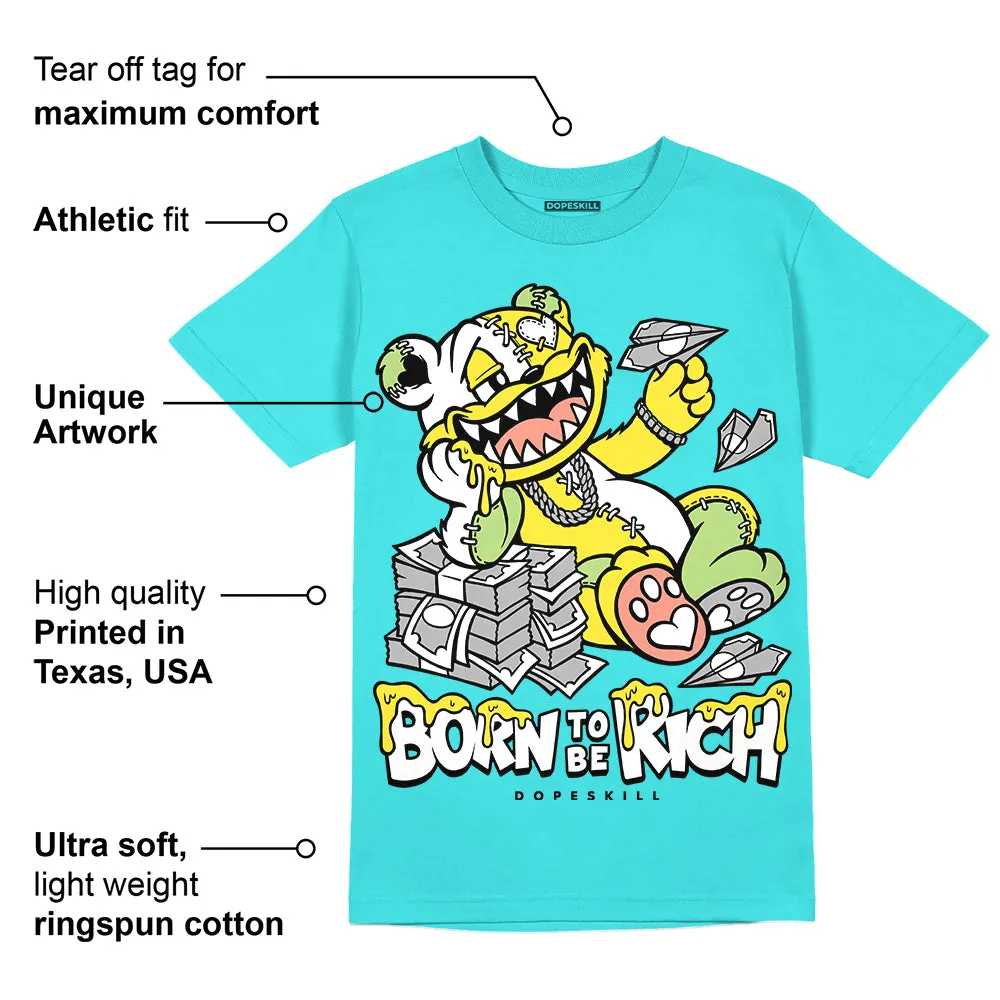 Cyan Burst 9060 DopeSkill Virtual Blue T-Shirt Born To Be Rich Graphic sold by DopeSkill product image thumbnail 2