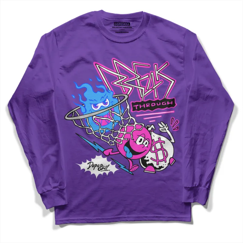 PURPLE Collection DopeSkill Purple Long Sleeve T-Shirt Break Through Graphic sold by DopeSkill
