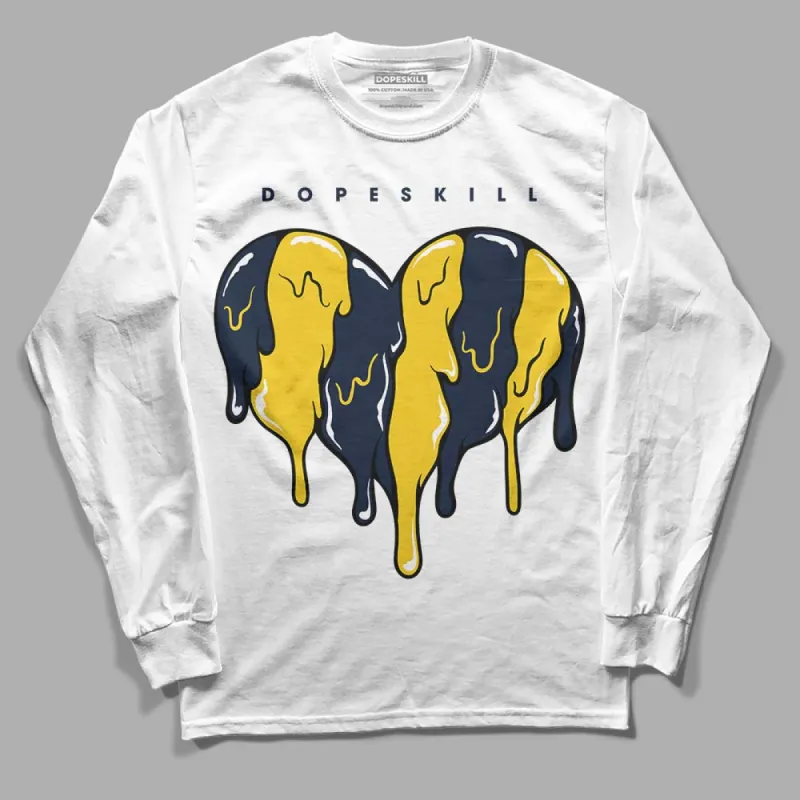 Michigan Dunks DopeSkill Long Sleeve T-Shirt Slime Drip Heart Graphic sold by DopeSkill