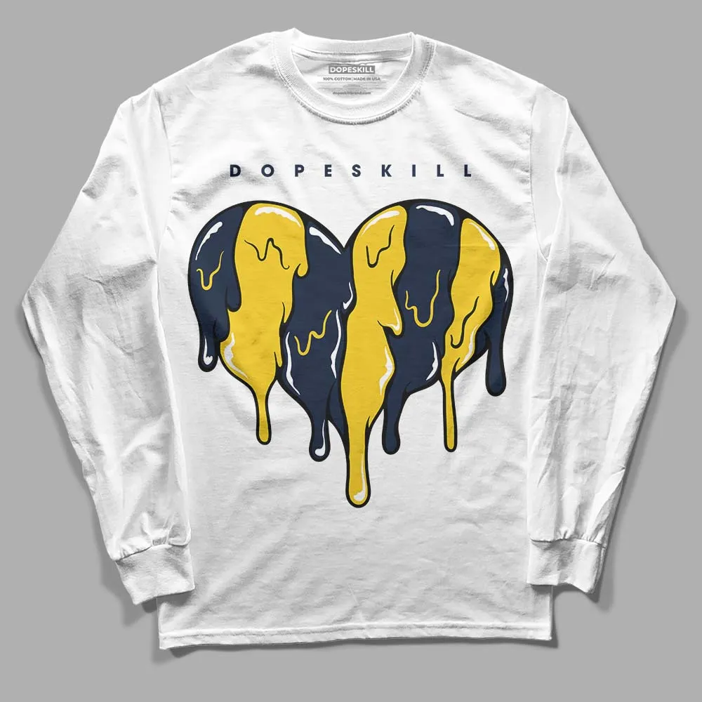 Michigan Dunks DopeSkill Long Sleeve T-Shirt Slime Drip Heart Graphic sold by DopeSkill
