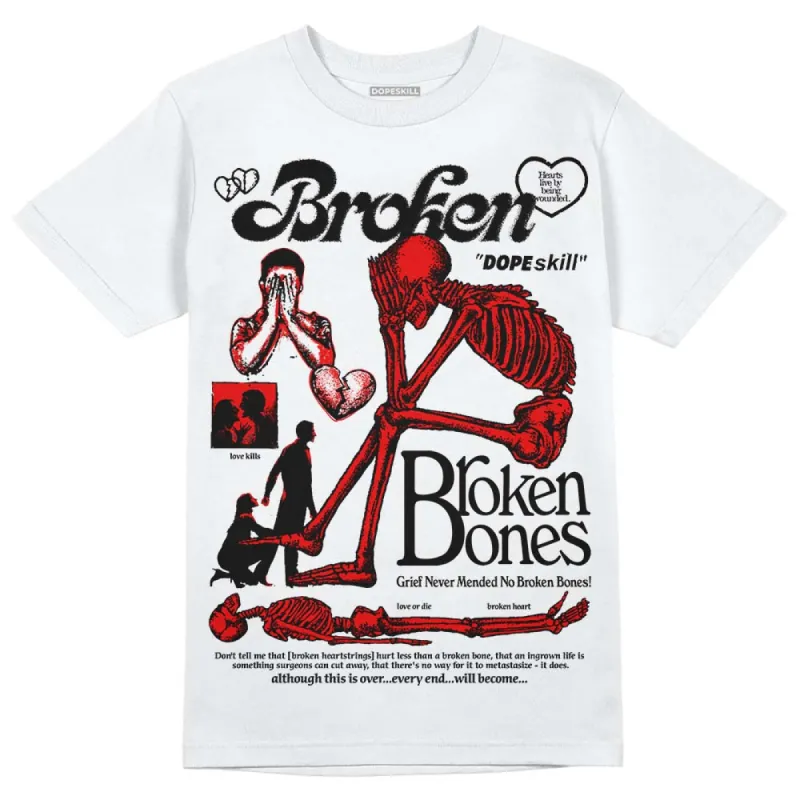 Cherry 12s DopeSkill T-Shirt Broken Bones Graphic sold by DopeSkill