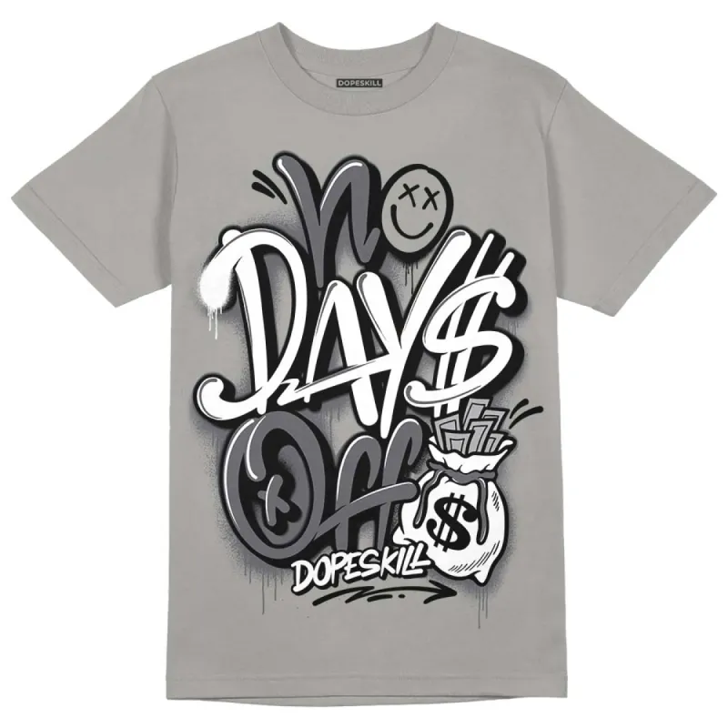 Wet Cement 4s DopeSkill Grey T-shirt No Days Off Graphic sold by DopeSkill