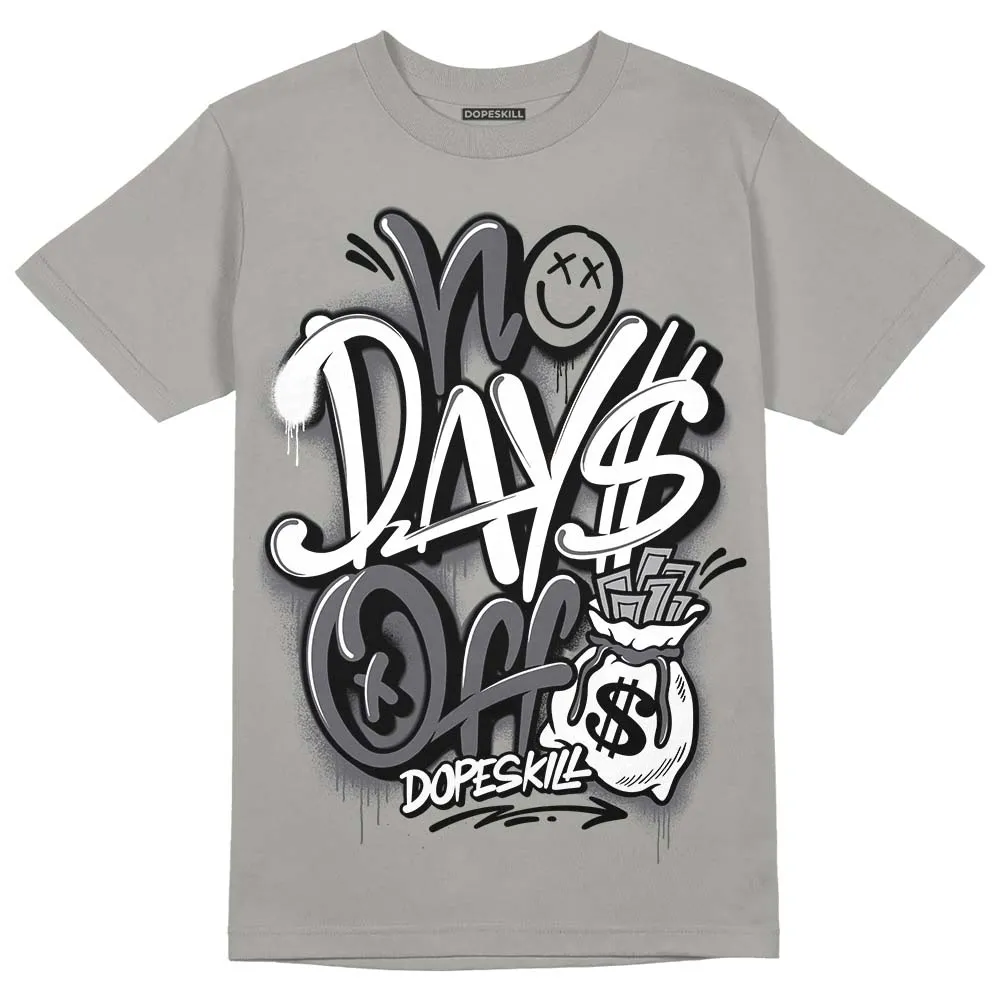 Wet Cement 4s DopeSkill Grey T-shirt No Days Off Graphic sold by DopeSkill