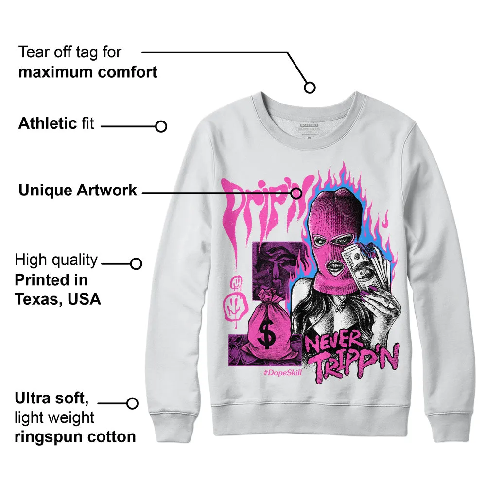 Hyper Violet 4s DopeSkill Sweatshirt Drip'n Never Tripp'n Graphic sold by DopeSkill product image thumbnail 3