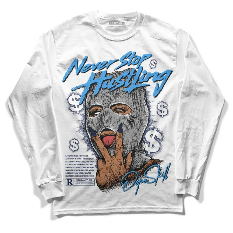 AJ Spizike White Obsidian DopeSkill Long Sleeve T-Shirt Never Stop Hustling Graphic sold by DopeSkill