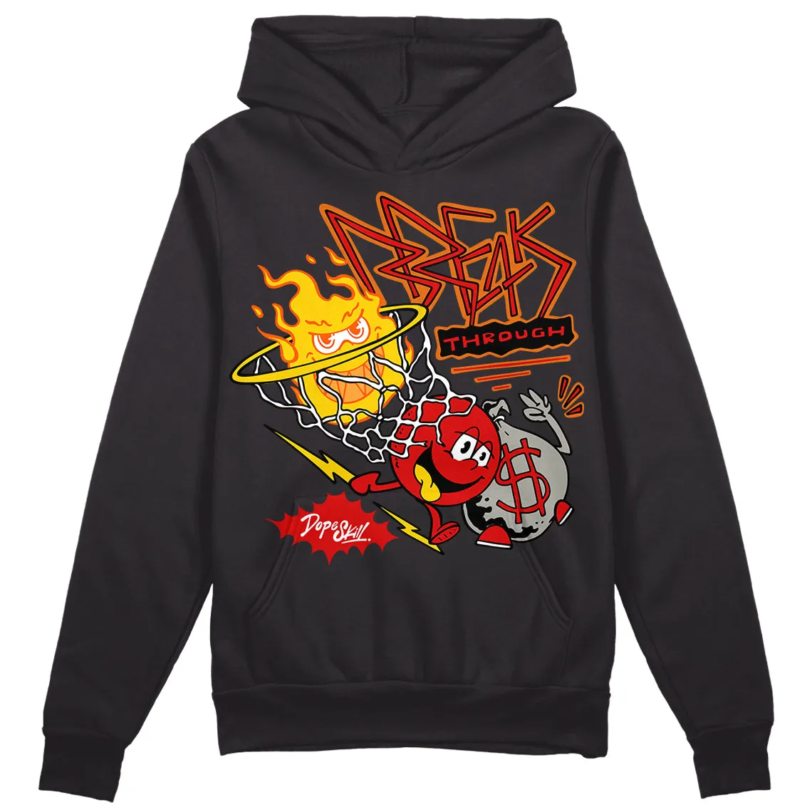 Fire Red 3s DopeSkill Hoodie Sweatshirt Break Through Graphic sold by DopeSkill product image thumbnail 2