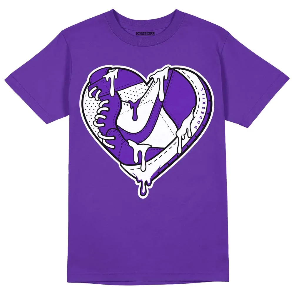 Dunk Purple Championship Court White DopeSkill Purple T-shirt Heart Jordan Graphic sold by DopeSkill