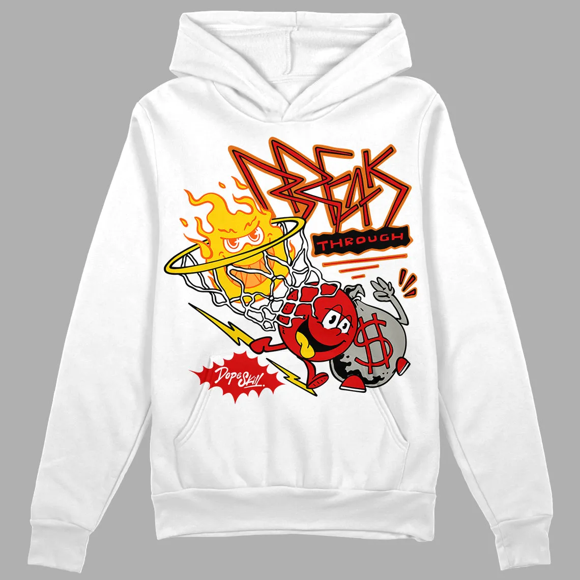 Fire Red 3s DopeSkill Hoodie Sweatshirt Break Through Graphic sold by DopeSkill
