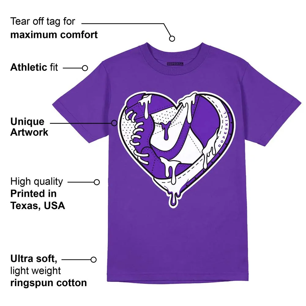 Dunk Purple Championship Court White DopeSkill Purple T-shirt Heart Jordan Graphic sold by DopeSkill product image thumbnail 2