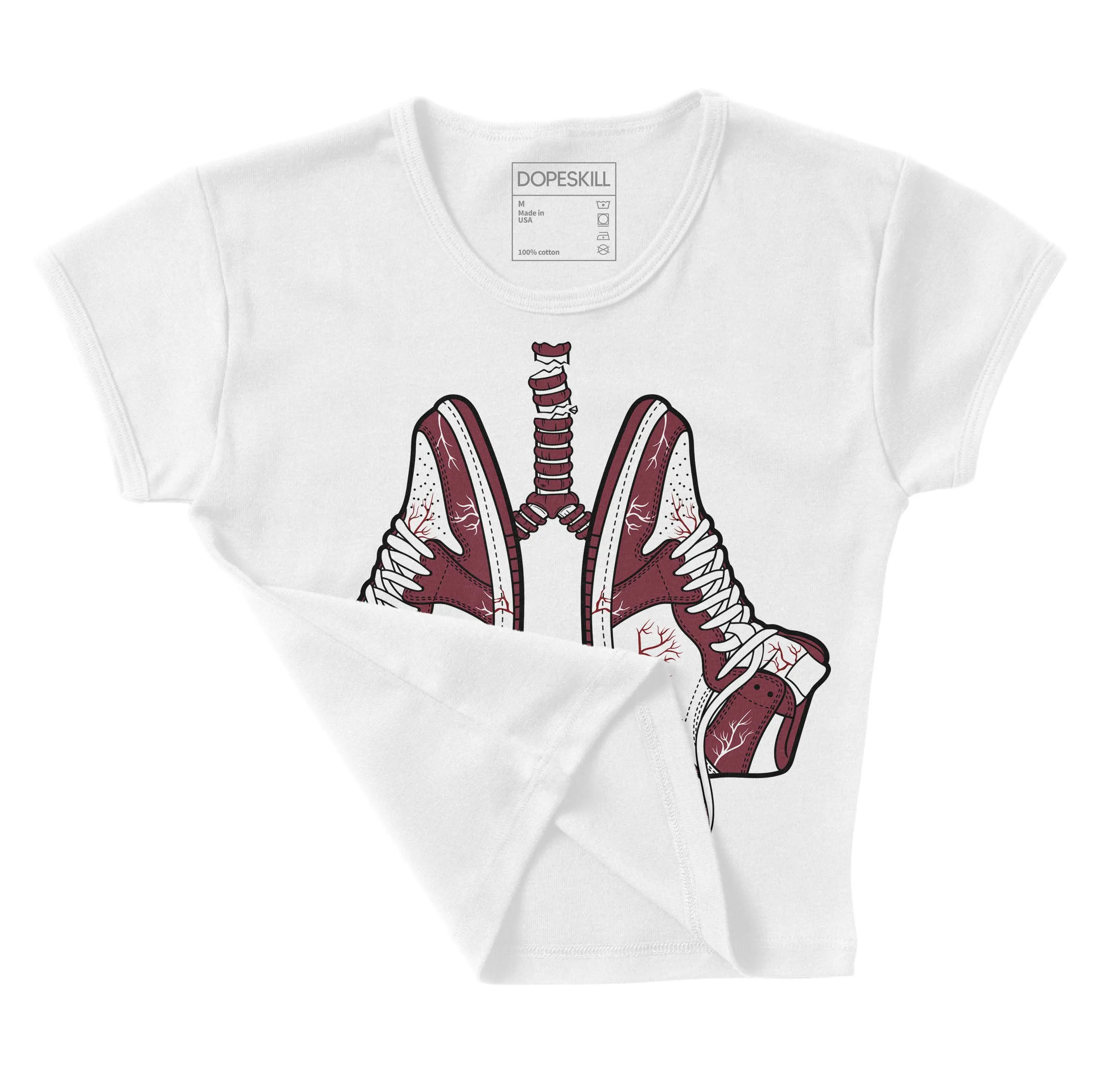 Team Red 1s DopeSkill Women's Crop Top Breathe Graphic sold by DopeSkill product image thumbnail 3